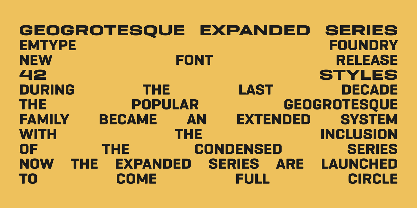 Przykład czcionki Geogrotesque Expanded Ext Bold Italic